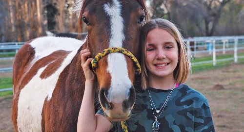 Ashlyn Ainger with a horse