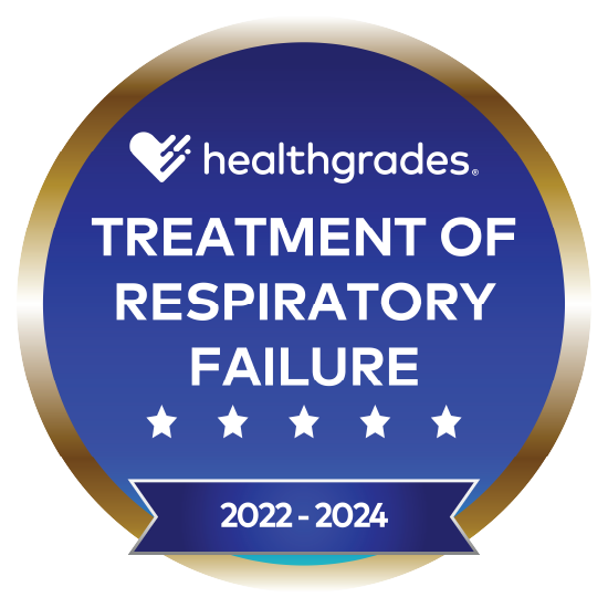 Healthgrades® Five-Star Recipient for Treatment of Respiratory Failure in 2022-2024