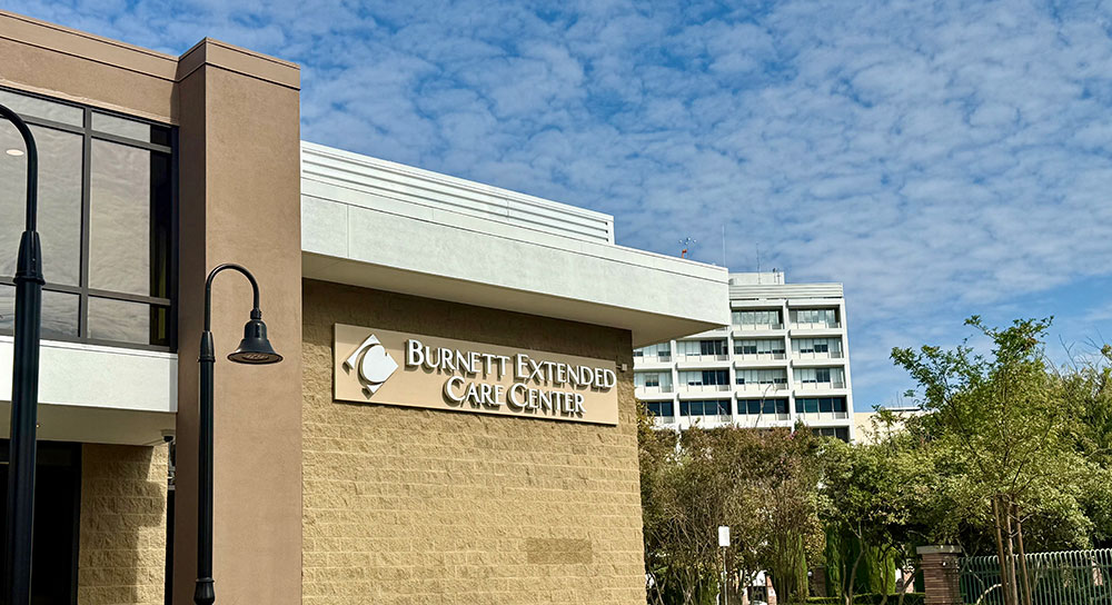 Exterior image of Burnett Extended Care Center