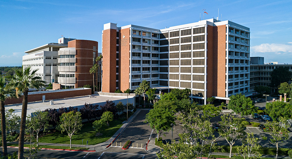 Drone image of Community Regional Medical Center exterior
