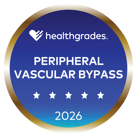 Healthgrades® Five-Star Peripheral Vascular in 2022, 2024 & 2026
