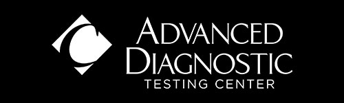 Advanced Diagnostic Testing Center | Horizontal Logo - White