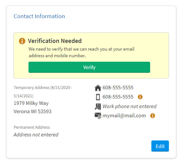 MyChart Contact Information