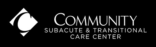 Community Subacute & Transitional Care Center | Horizontal Logo - White