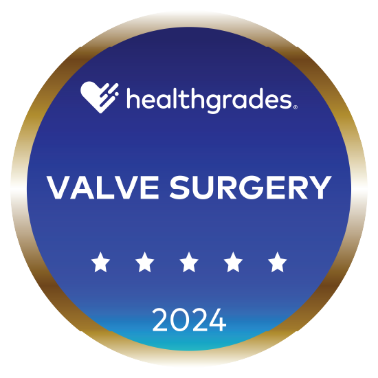 Healthgrades® Five-Star Recipient for Valve Surgery in 2024