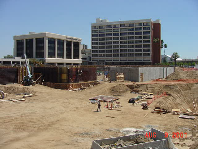 construction site of hospital building